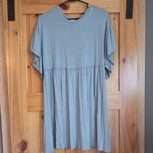 Sage Green Flouncy Tshirt Dress
